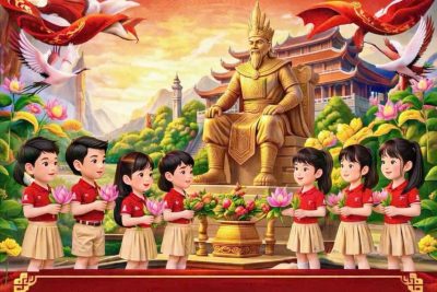 Trường Mầm non Vĩnh Phong thông báo lịch nghỉ lễ Giỗ Tổ Hùng Vương đến các bé và quý phụ huynh ạ